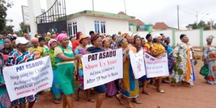 Nsukka women protest alleged poor performance of federal legislators