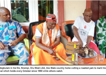 Imo community leader celebrates 30th new yam festival