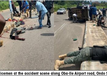 Four policemen feared dead in Ondo auto crash