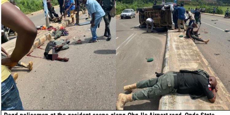 Four policemen feared dead in Ondo auto crash