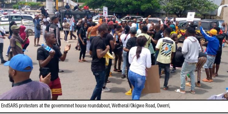 EndSARS protesters in Owerri, Umuahia demand justice, police reform