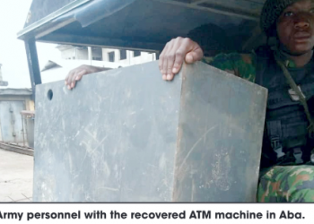 Army arrests suspects over vandalization  of ATM machine in Aba