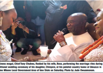 Politicians, businessmen, monarchs, grace  Tony Chukwu’s daughter’s marriage