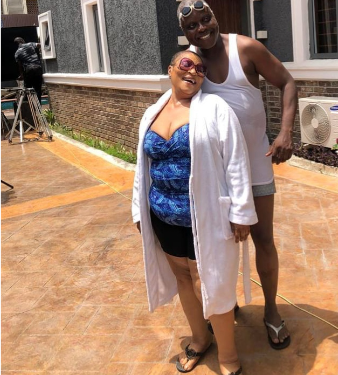 Actress Ngozi Nwosu shares photo of herself with Dele Odule in swimsuits