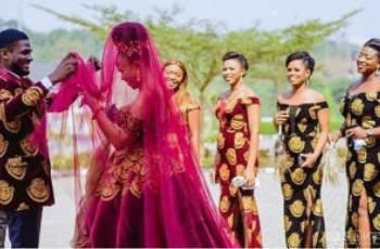 Nigerian couple goes traditional on their white wedding