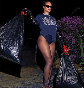 Rihanna shades Trump as she takes out trash bags to celebrate Joe Biden’s inauguration