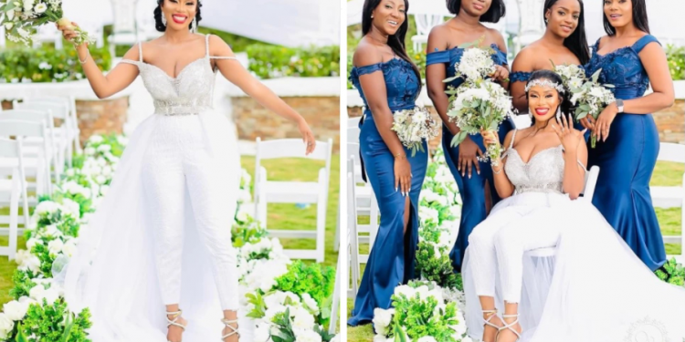Jumpsuit wedding gown is taking the 2021 trend