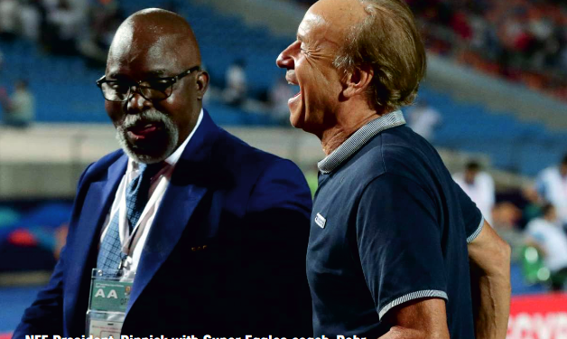 Rohr parleys with NFF bigwigs on Benin, Lesotho