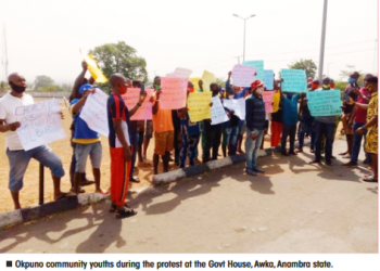 Anambra community protests building of petrol  station inside primary school