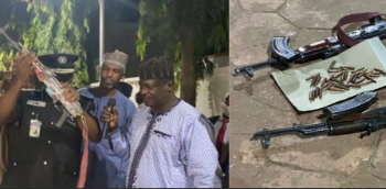 Three notorious bandits surrender AK-47 rifles, live ammunitions
