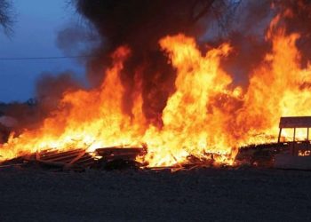 Nnewi timber market gutted  by fire, security operatives,  market group trade blame