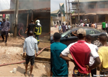 Plaza owned by Anglican Church burnt down in Abia