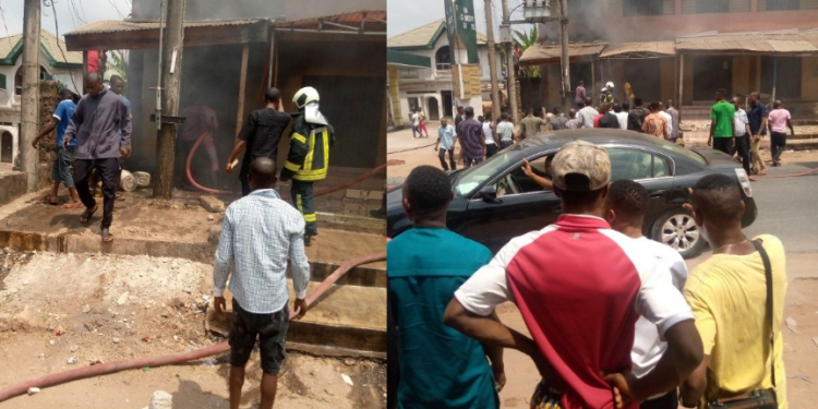Plaza owned by Anglican Church burnt down in Abia