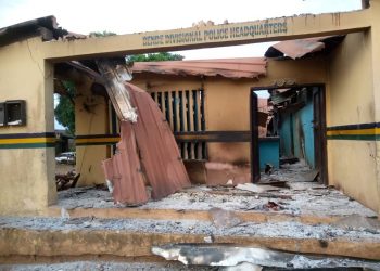 Bende police station burnt down