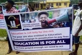 Unizik students protest over increase in tuition fee