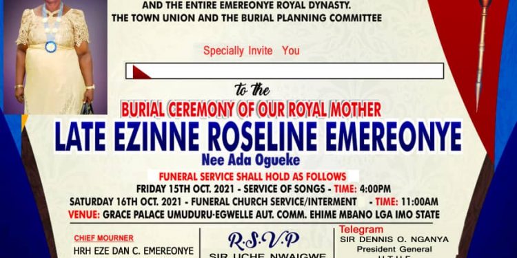 PG extols virtue of Umuduru-Egwelle Royal Mother as she goes home