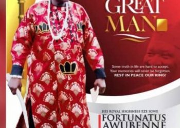 Community dairy:  Eze Igwe Awubenne Nwoke laid to rest