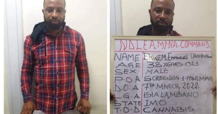 NDLEA arrest Anambra- based pastor arrested with marijuana entoute to Kenya