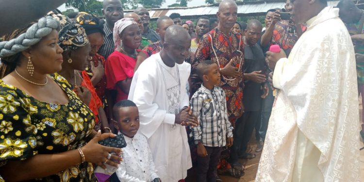 Enugu House of Assembly aspirant donates 800 bags of cement to Adoration Ministry, assures of quality representation