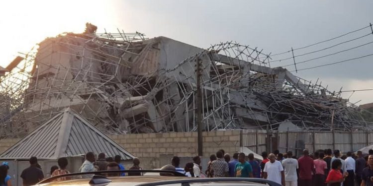 Three-Storey building collapses in Port Harcourt.