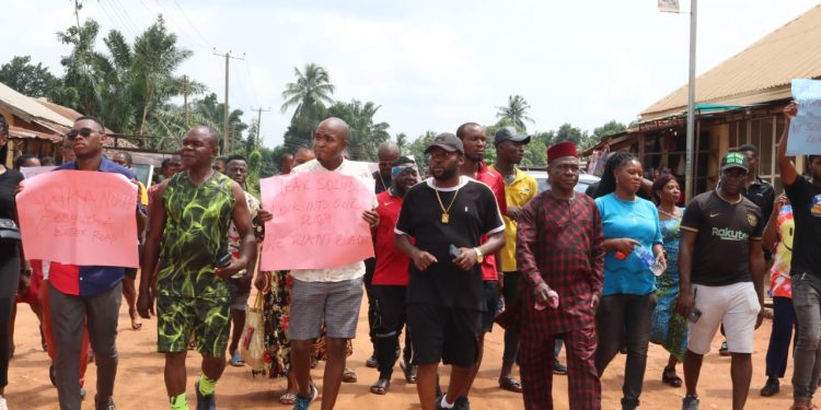 Anambra lawmaker leads protest to bring govt attention on bad roads