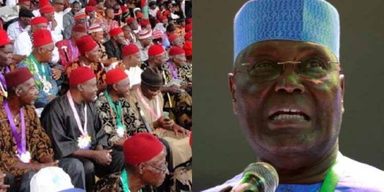 2023: Ohanaeze Ndigbo blasts Atiku over comment on Igbo Presidency