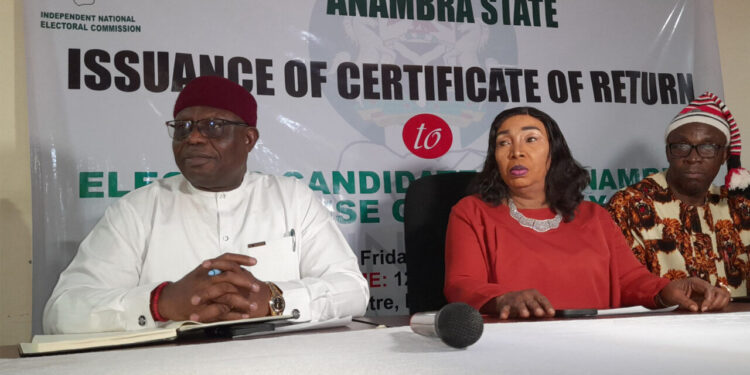 INEC issues Certificate of Return to Anambra House of Assembly members-elect