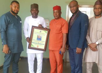 YOCEN awards Surv. Okeke, Chariman Nigerian Institute of Surveyors, Anambra State Chapter