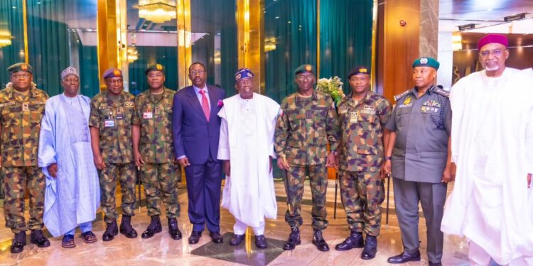 Tinubu reads riot act to Service Chiefs, demands unity of purpose