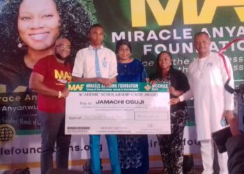 Jamb highest scorer in Imo gets scholarship from Foundation.