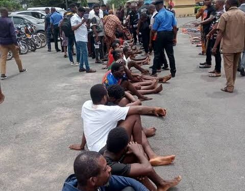 Imo police parades 53 IPOB, robbery, child trafficking, vandalization suspects