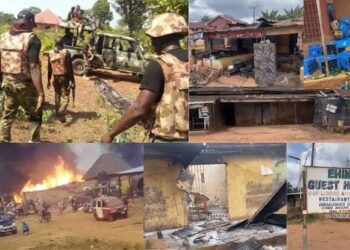 Reprisal attack: Nigerian Soldiers allegedly set shops, markets Ehime Mbano ablaze