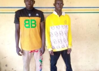 Two Men have been arrested by the police in Ogun State for stealing a truck belonging to the Dangote Cement Factory in Ibese.