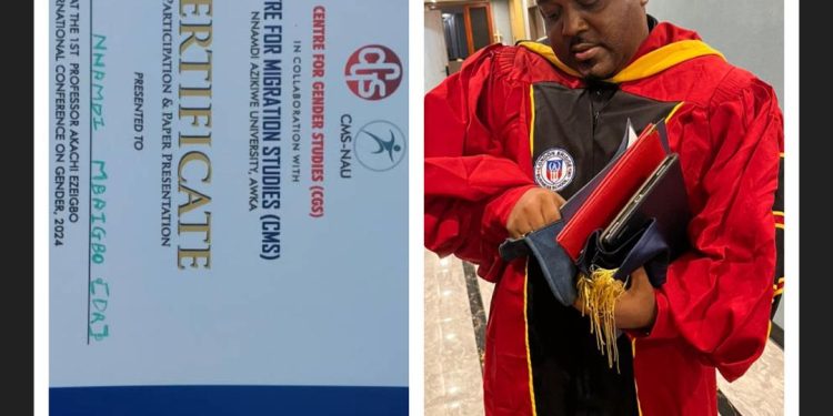 Mbaigbo bags certificate from CGS, SMC UNIZIK 
